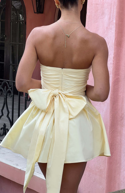 Katrina Mini Elbise - Limon