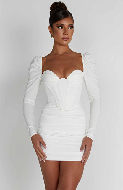 Louise Mini Elbise - Beyaz