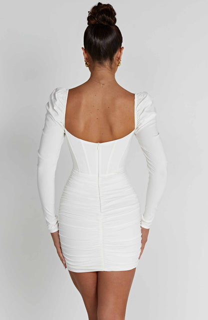 Louise Mini Elbise - Beyaz