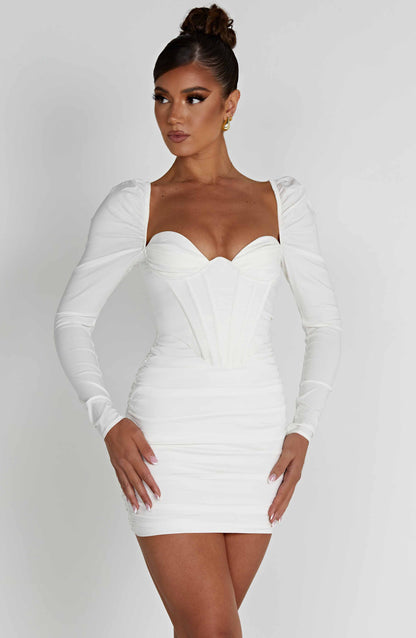 Louise Mini Elbise - Beyaz