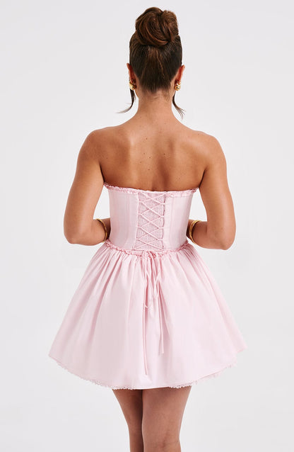 Maeve Mini Elbise - Blush