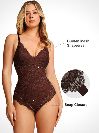 Shapewear Tam Dantel Bodysuit Midi İş Kıyafeti Etek Takımı