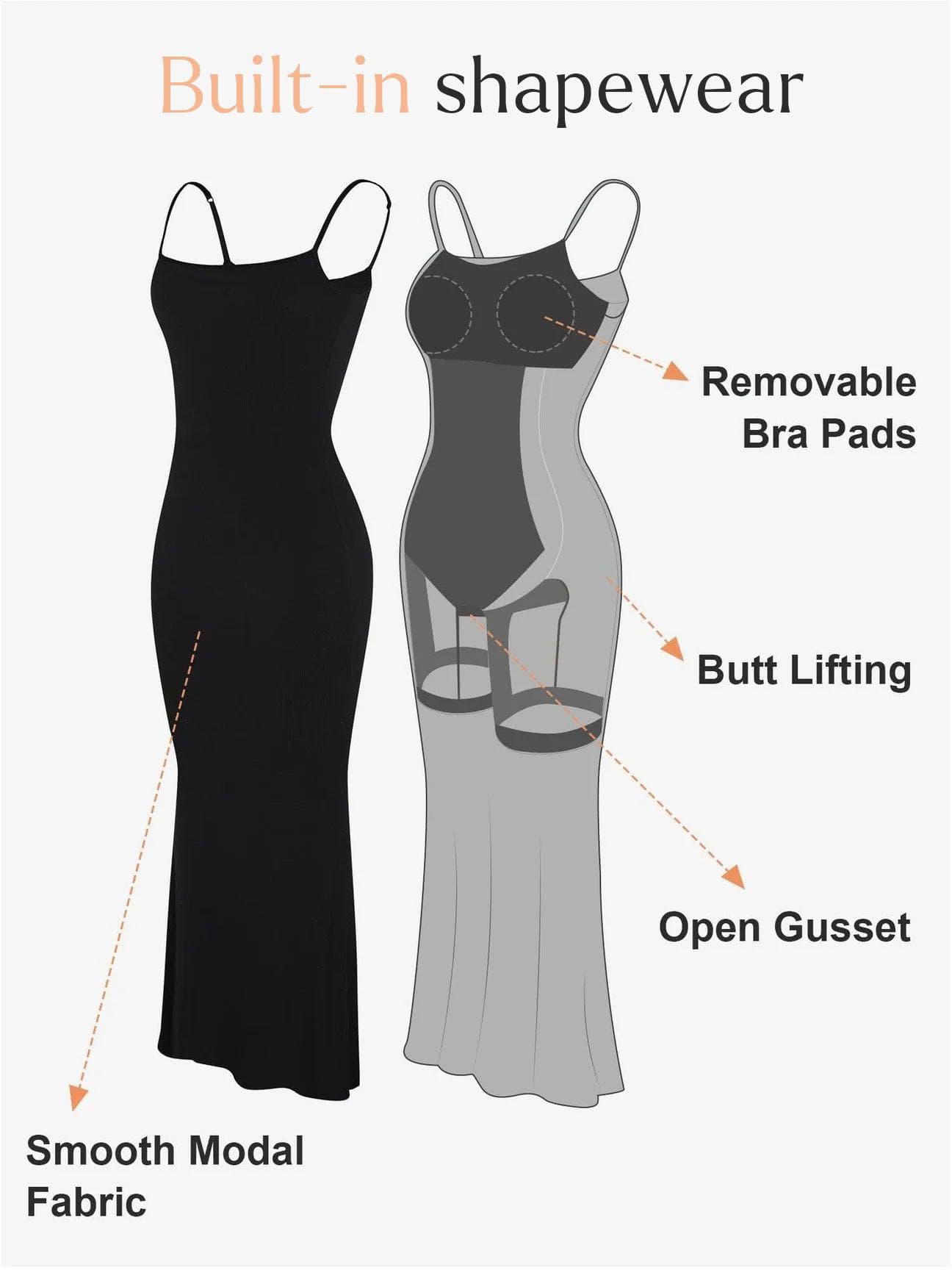 Shapewear Modal Elbise Şeffaf Fileli Örtü Seti