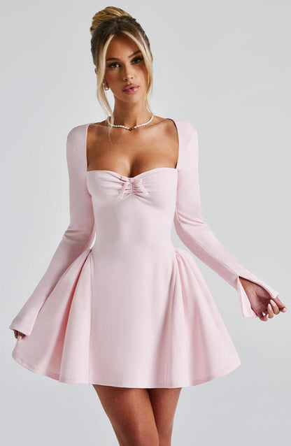 Megan Mini Elbise - Blush