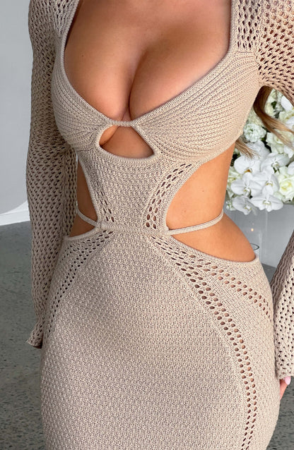 Nadine Maksi Elbise - Bej