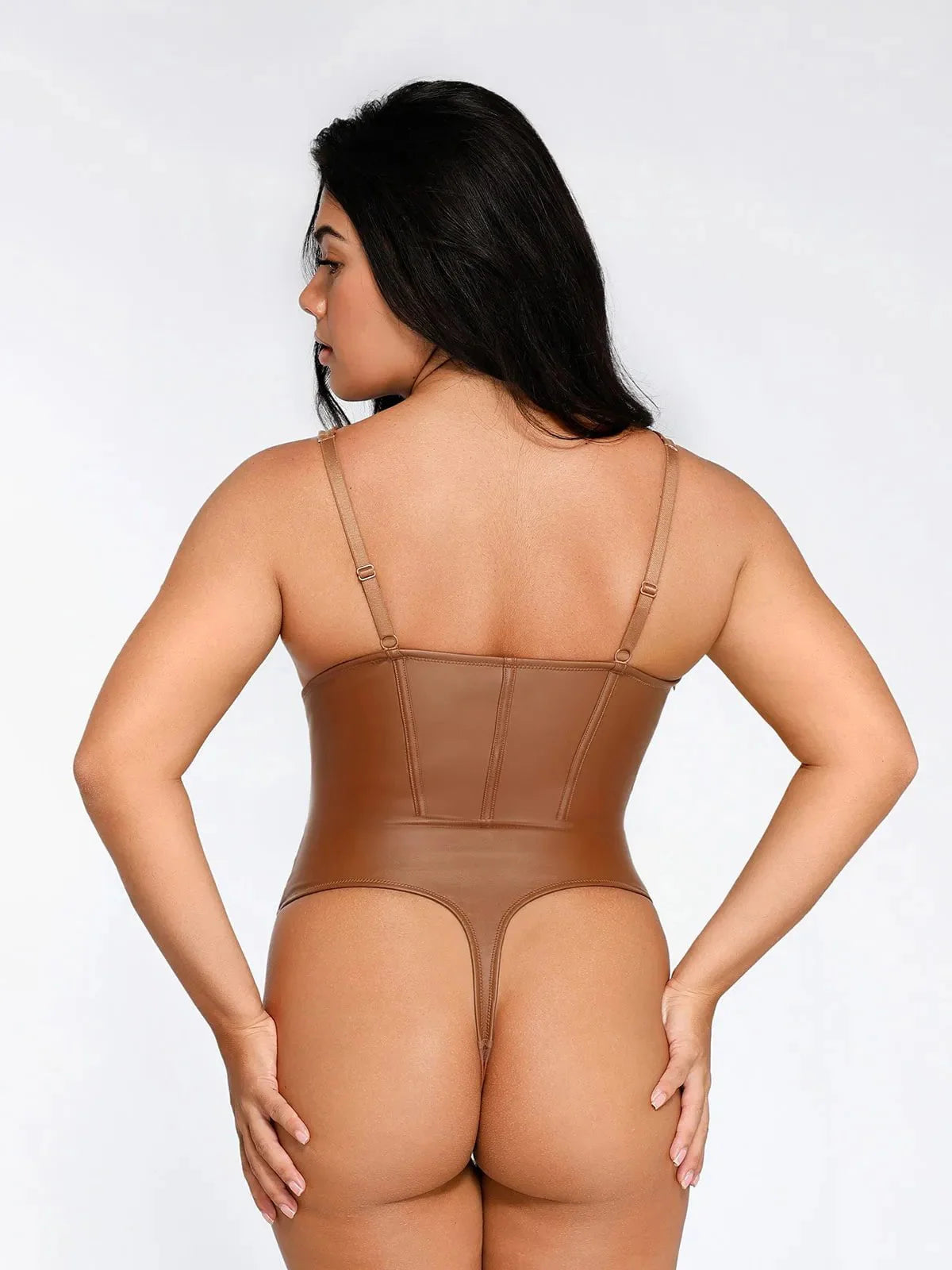 Shapewear Suni Deri Kum Saati Korse Bodysuit