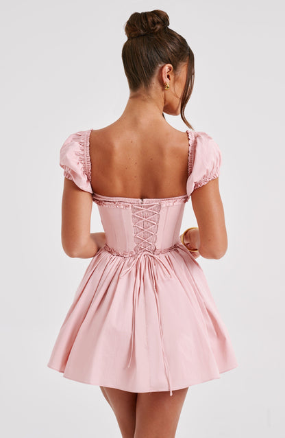 Penelope Mini Elbise - Blush