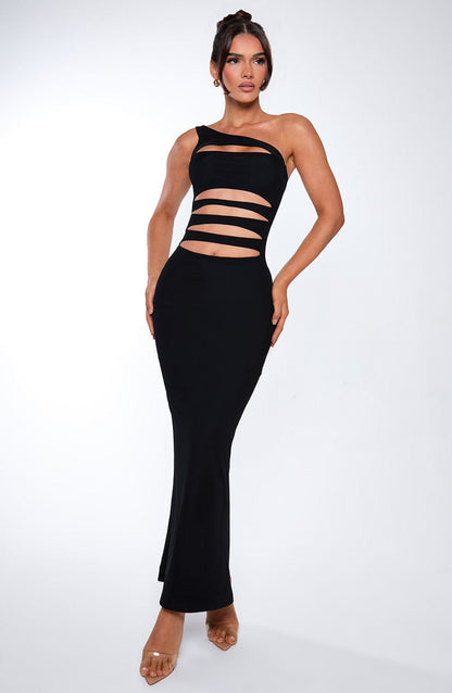 Pontoise Maxi Elbise - Siyah