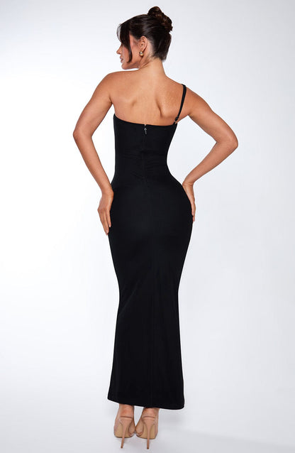 Pontoise Maxi Elbise - Siyah
