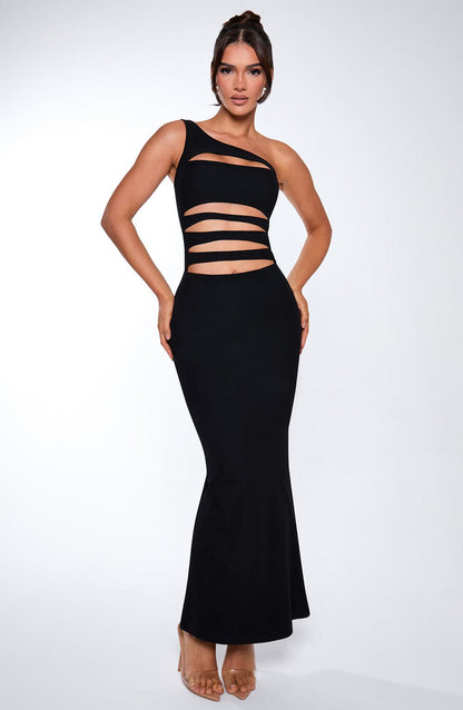 Pontoise Maxi Elbise - Siyah