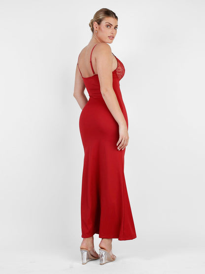 Shapewear Dantel Elbise Şeffaf Örgü Setli