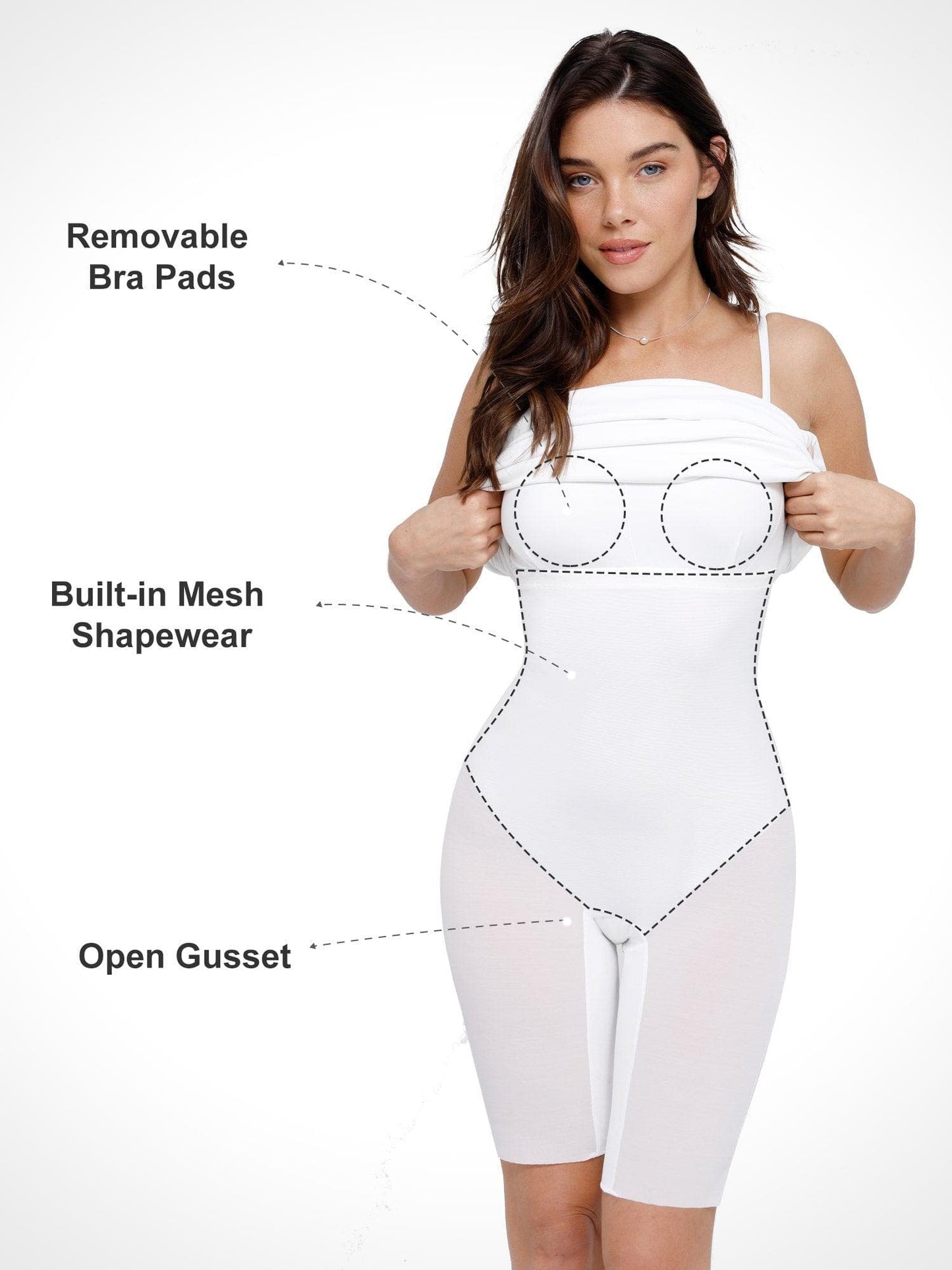 Bluetag Serinletici Shapewear İnceltici Midi Tüp Elbise