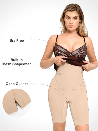 Shapewear Şekillendirici Dantel Korse Midi Slip Elbise