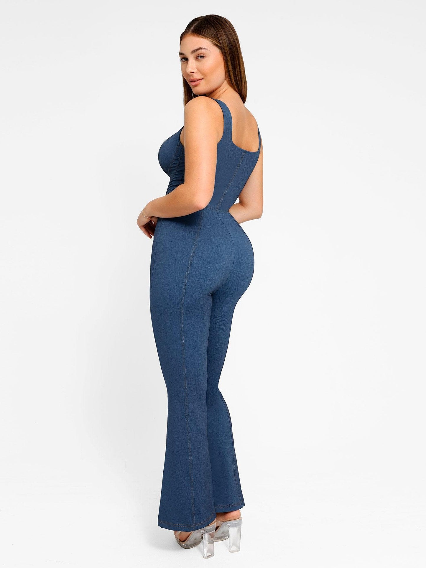 Shapewear Denim Şekillendirici Elbise veya Bodysuit veya Tulum