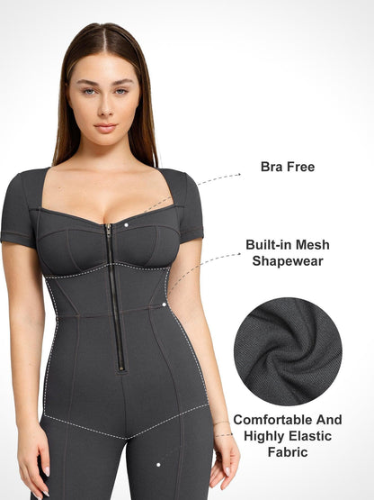 Shapewear Denim Şekillendirici Elbise veya Bodysuit veya Tulum