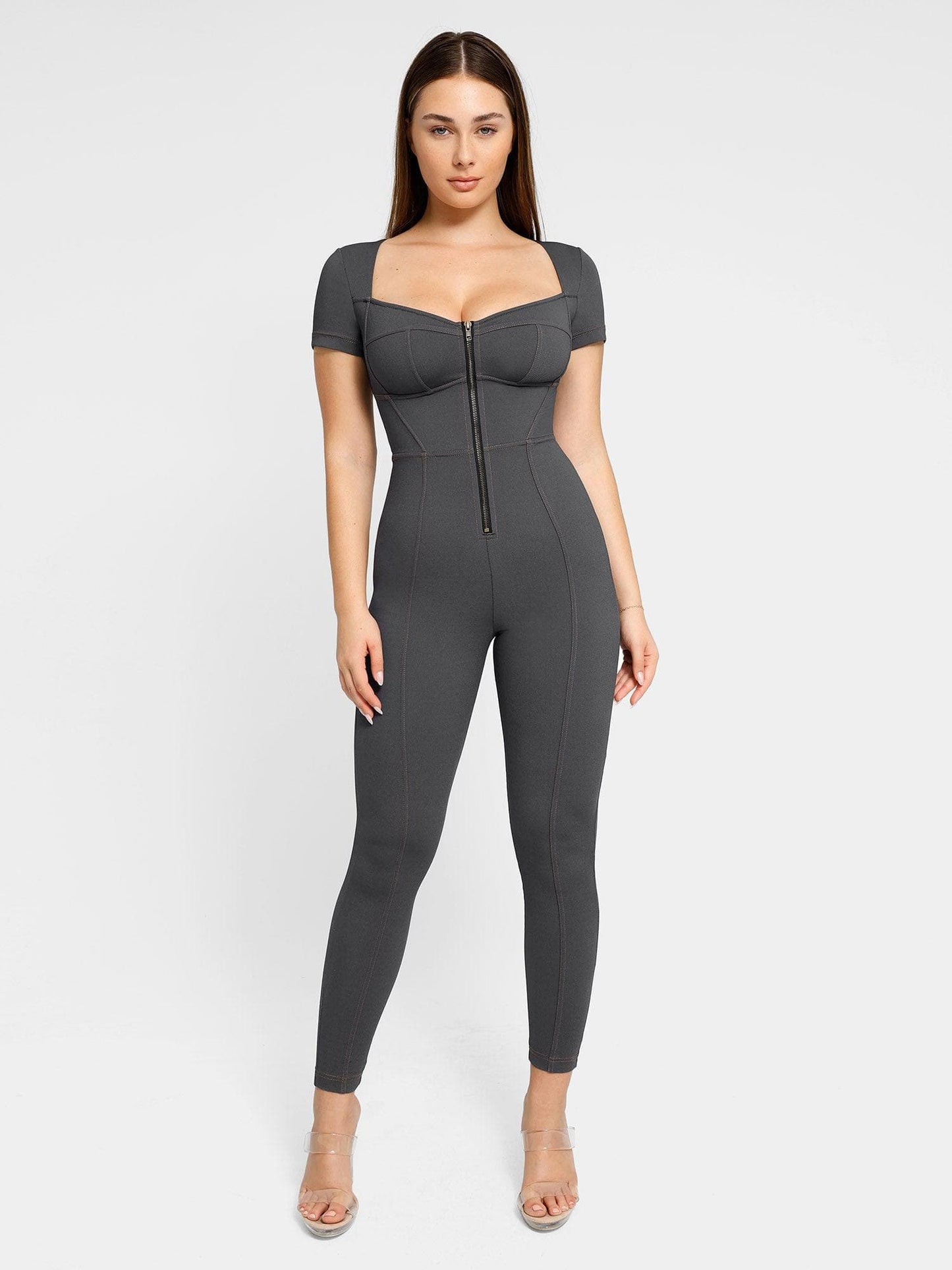 Shapewear Denim Şekillendirici Elbise veya Bodysuit veya Tulum