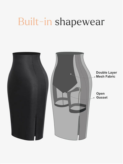 Shapewear Deri Şekillendirici Bodysuit veya Etek veya Pantalon