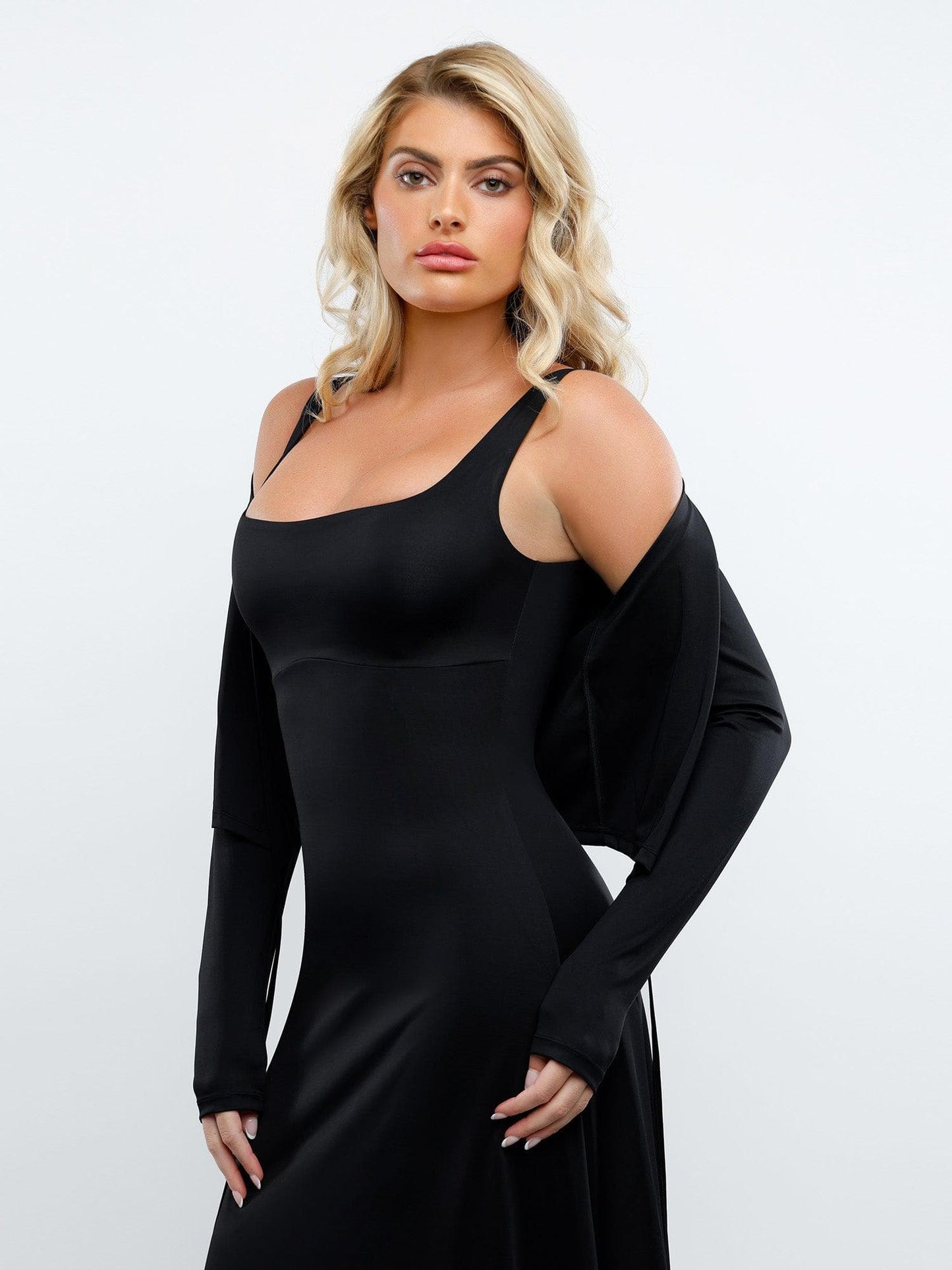 Shapewear Kolsuz A-Line Maxi veya Wrap Hırka veya Takım