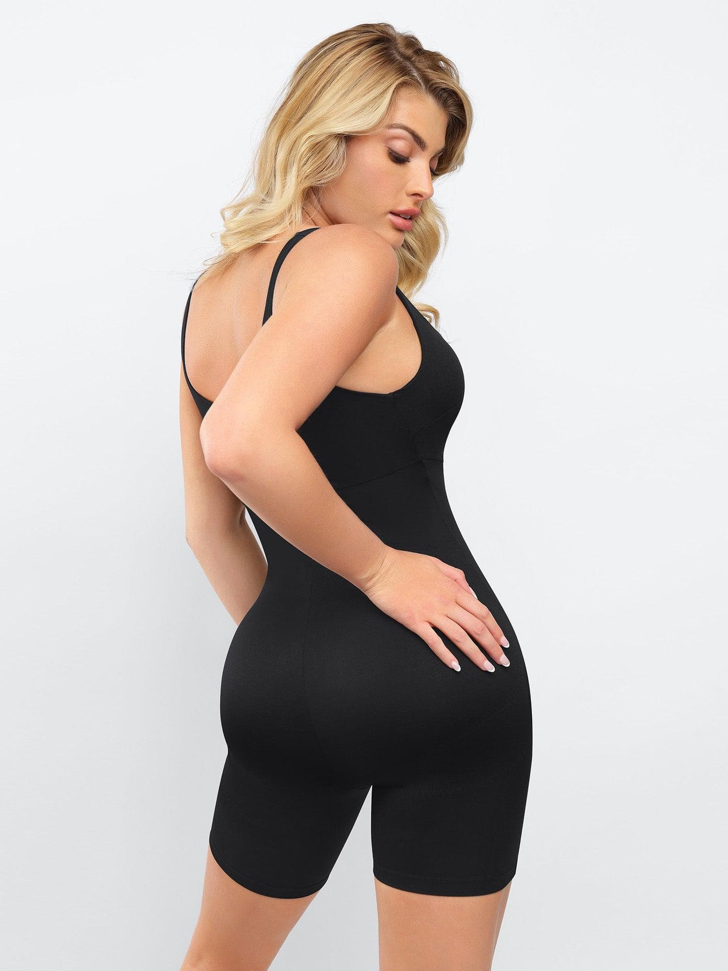 Shapewear Romper İnceltici Egzersiz Kare Yaka