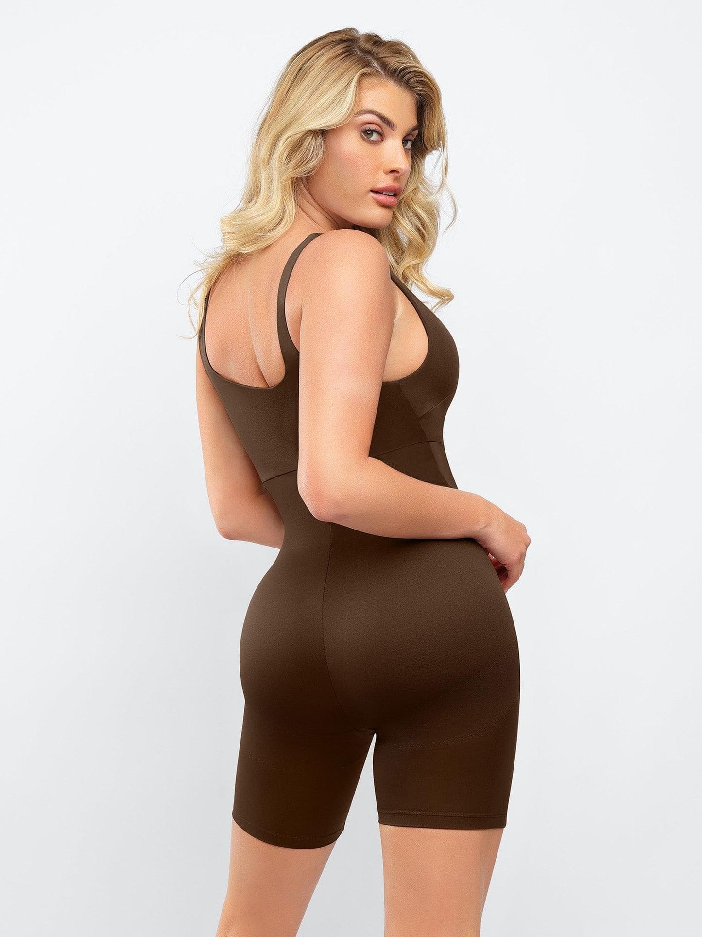 Shapewear Romper İnceltici Egzersiz Kare Yaka