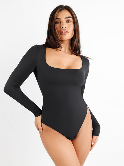 Shapewear Cloudsense Uzun Kollu Dikişsiz Bodysuit