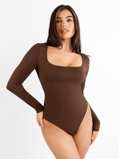 Shapewear Cloudsense Uzun Kollu Dikişsiz Bodysuit