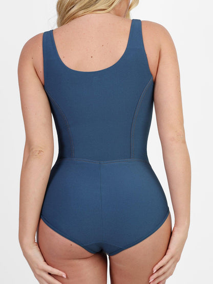 Shapewear Denim Karın Kontrol Korse Bodysuit