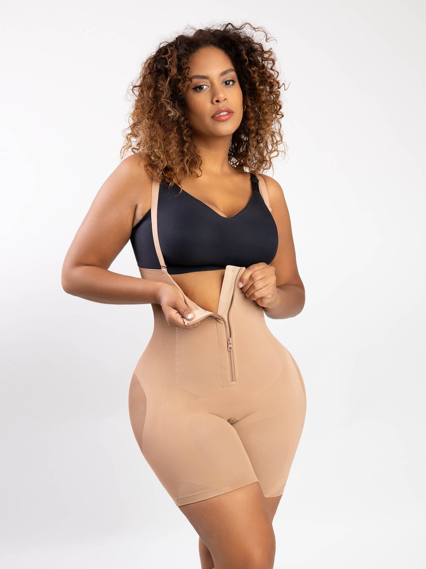 Shapewear File Karın Kontrollü Kalça Şekillendirici Bodysuit