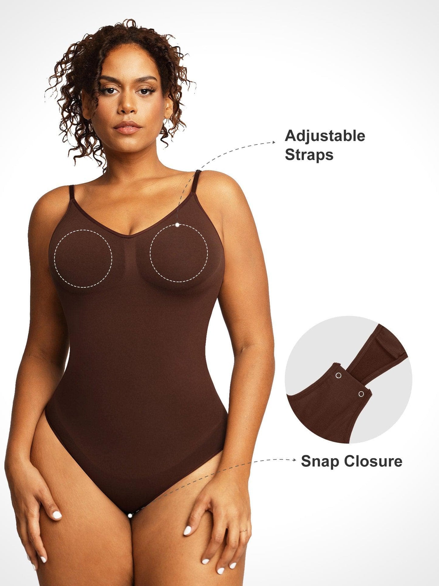 Shapewear Dikişsiz Düşük Sırt Karın Kontrol Tanga Bodysuit