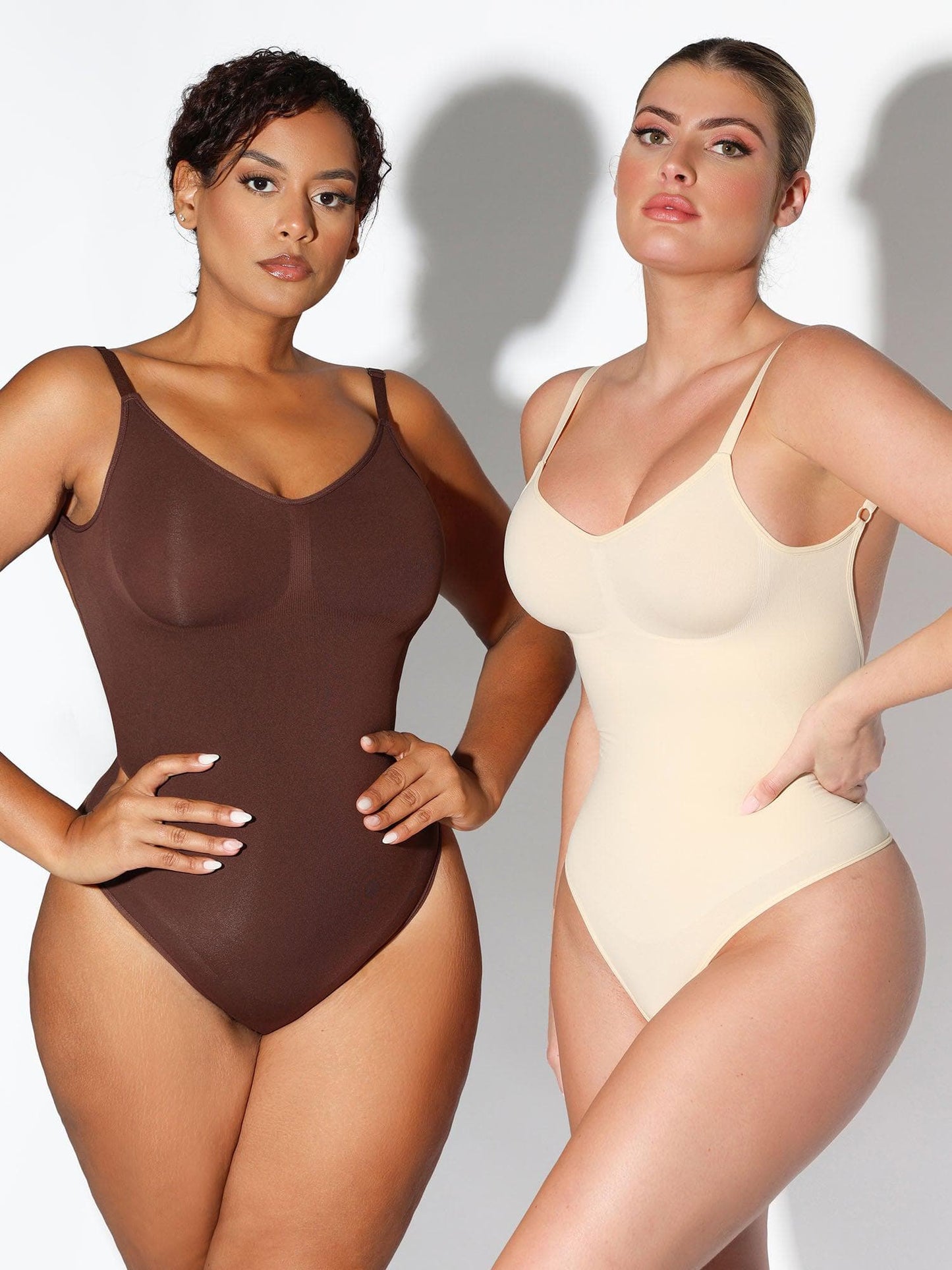 Shapewear Dikişsiz Düşük Sırt Karın Kontrol Tanga Bodysuit