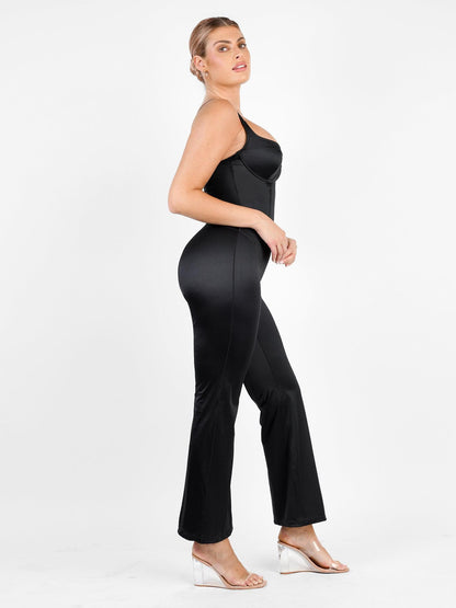 Metalik Parlak Shapewear Romper Veya Elbise Veya Tulum