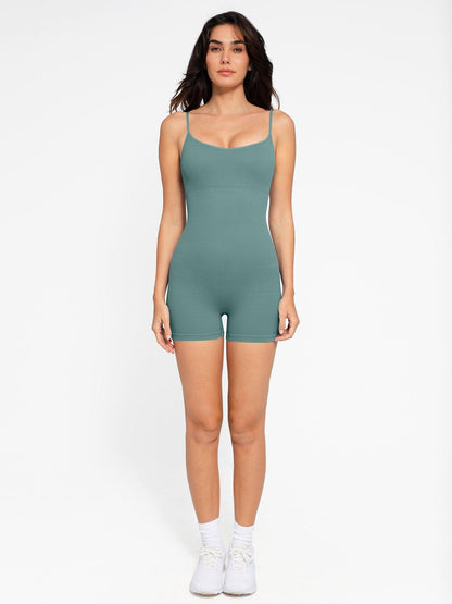 The Shapewear Romper Dikişsiz Nervürlü Tank