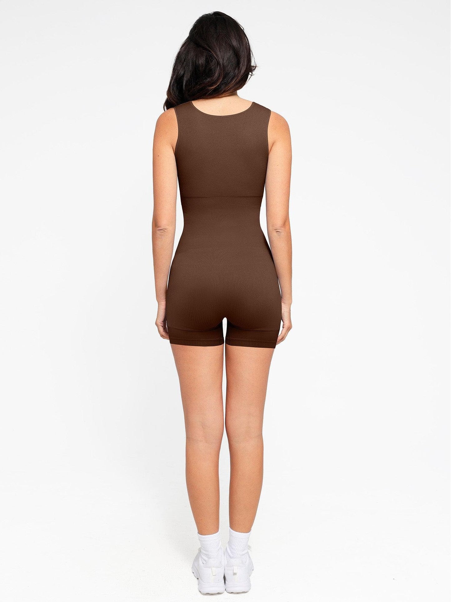 Shapewear Romper Dikişsiz Kalp Yaka