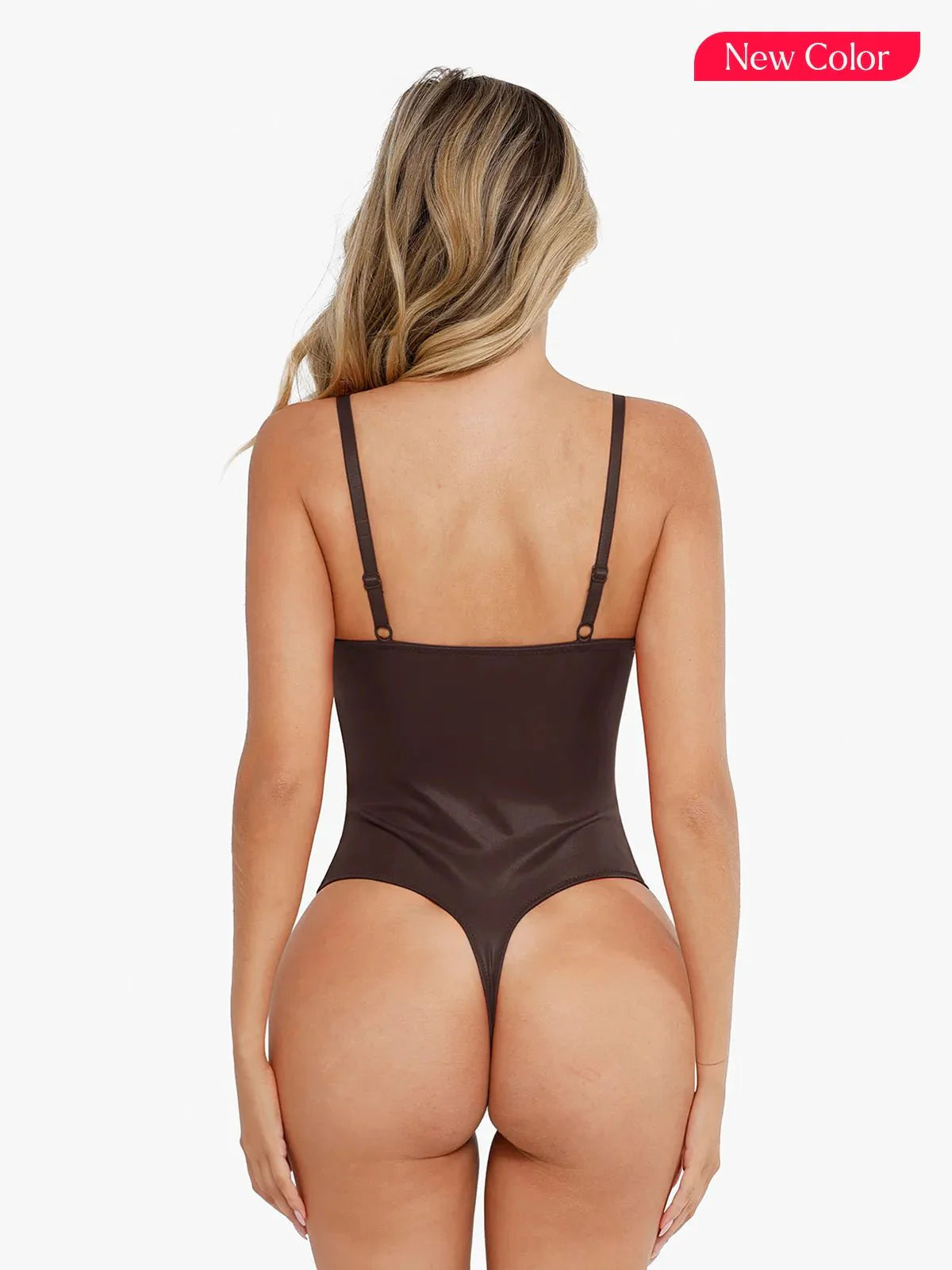 Shapewear Suni Deri Derin V Şekillendirici Korse Bodysuit