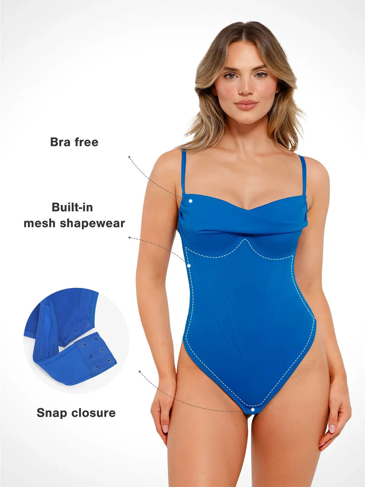 Shapewear Dökümlü Büst Kum Saati Korse Bodysuit