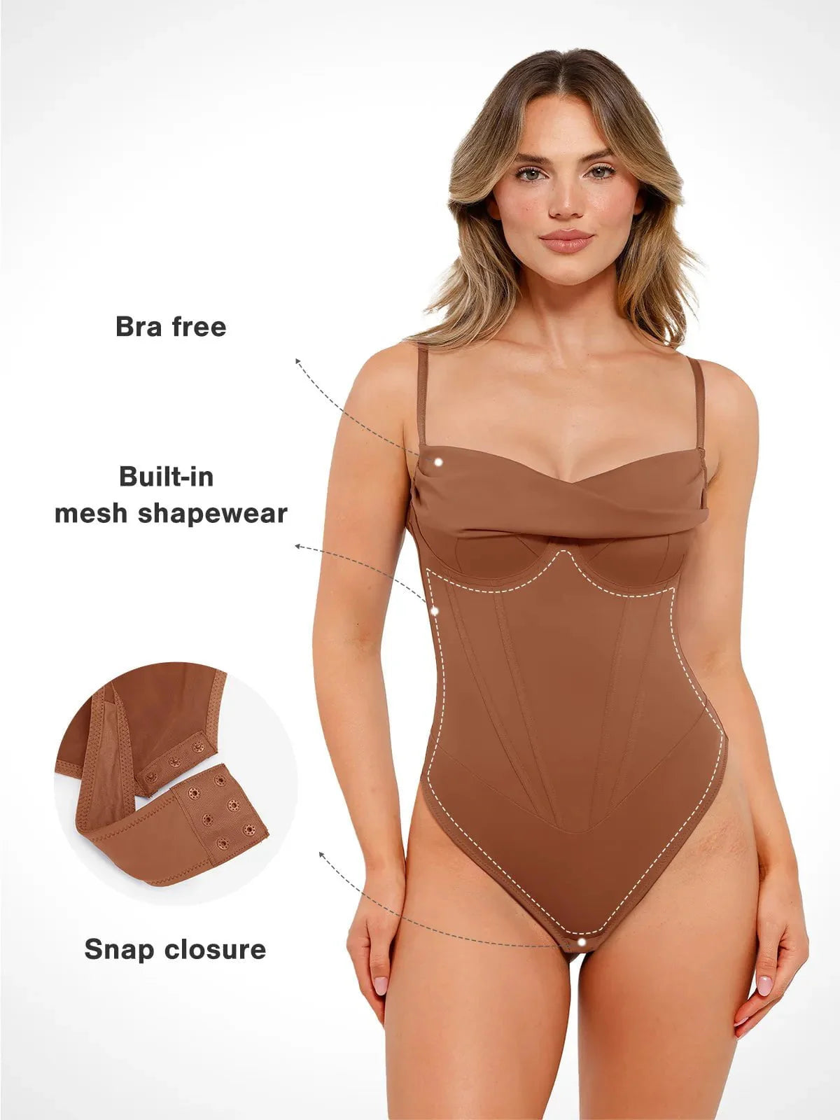 Shapewear Dökümlü Büst Kum Saati Korse Bodysuit