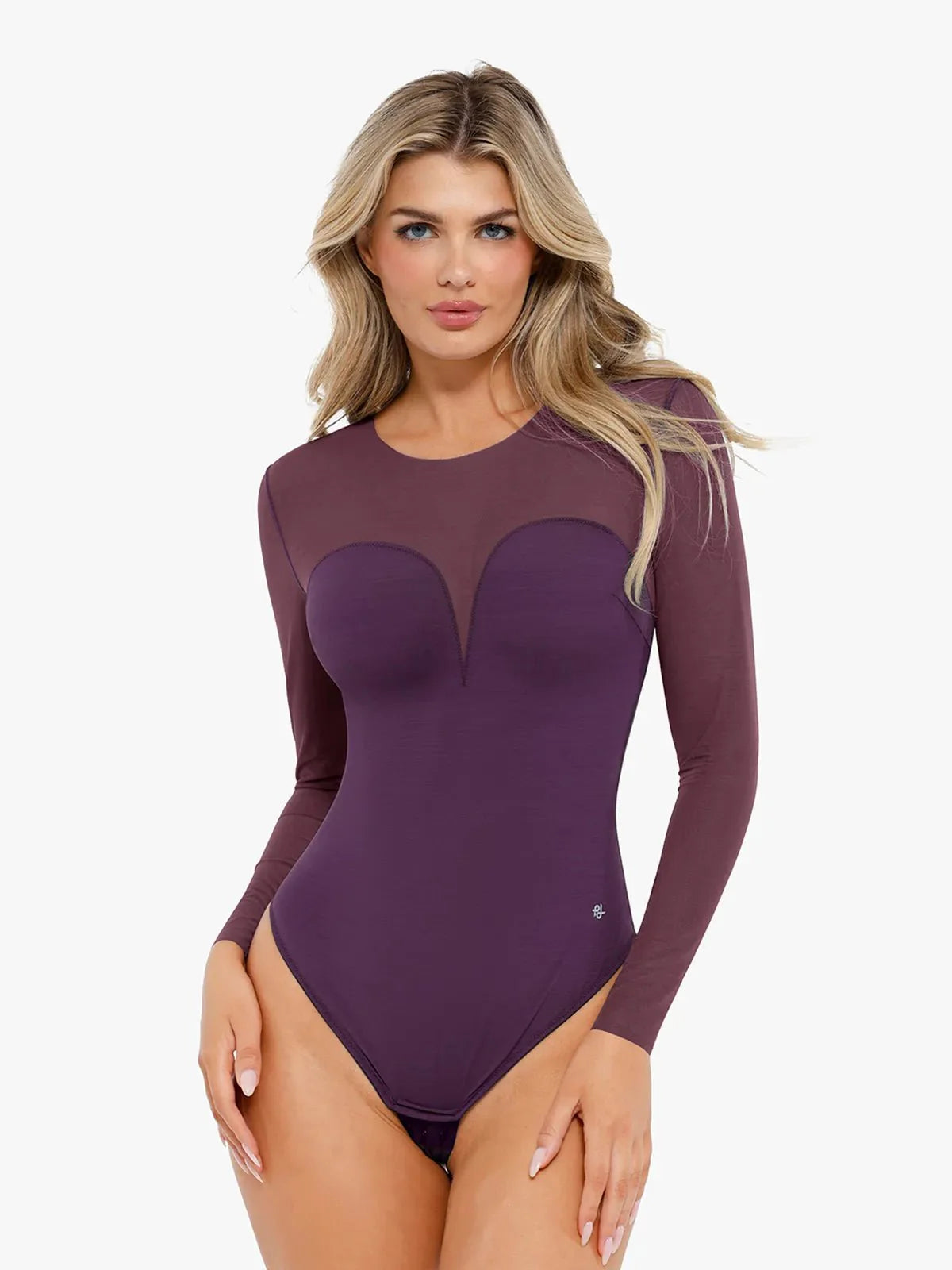 Shapewear İllüzyon File Uzun Kollu Karın Kontrol Bodysuit