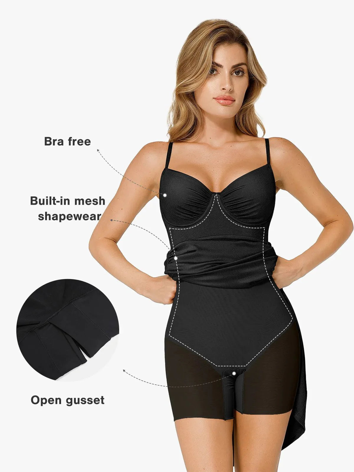 Shapewear Dantelli Parlatıcı Şekillendirici Maksi Slip Elbise
