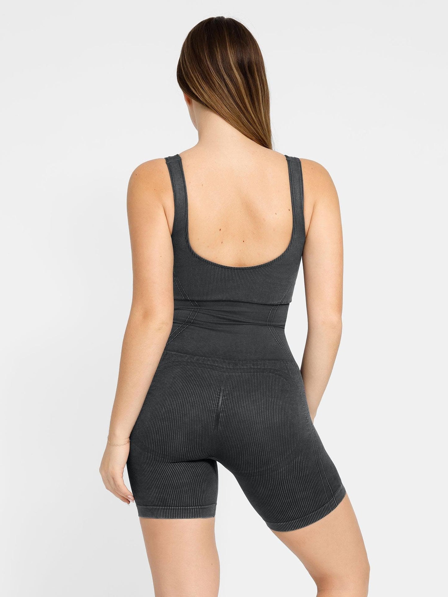 Shapewear Romper Kare Yaka Spor Yelek