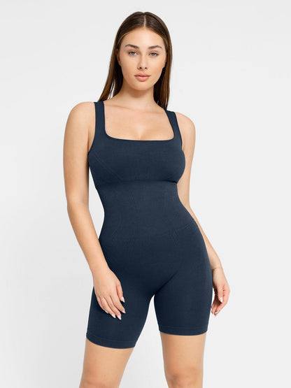 Shapewear Romper Kare Yaka Spor Yelek