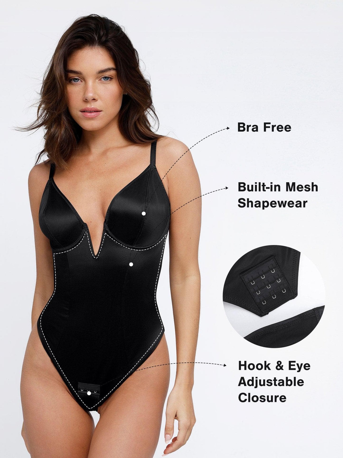 Shapewear Derin V Yaka Kum Saati Tanga Bodysuit