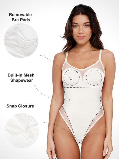 Shapewear İllüzyon File İnceltici Tanga Bodysuits