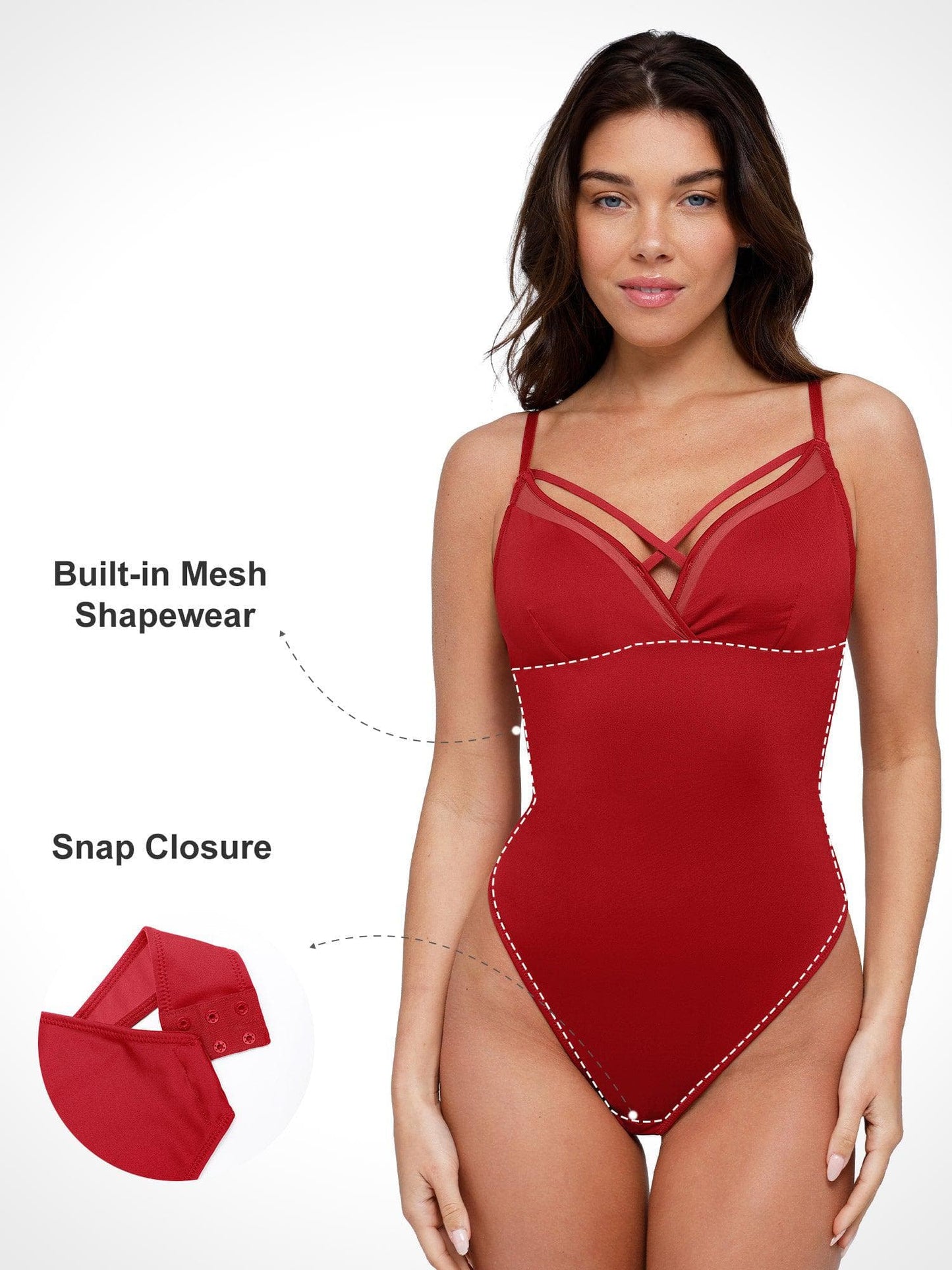 Shapewear İllüzyon File İnceltici Tanga Bodysuits