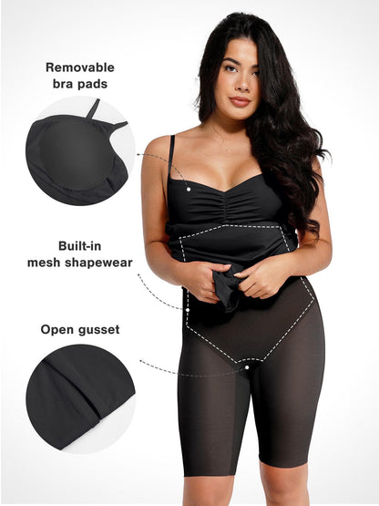 Shapewear Dantel Gömme Şekillendirici Deniz Kızı Maksi Slip Elbise