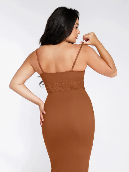 Shapewear Dantel Gömme Şekillendirici Deniz Kızı Maksi Slip Elbise