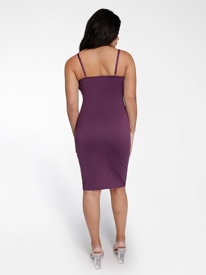 Shapewear File Korse Panel Gömme Şekillendirici Midi Elbise