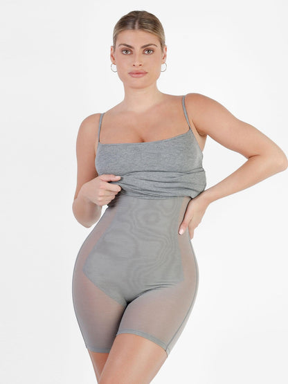 Shapewear Solid Modal İnceltici Midi Slip Elbise