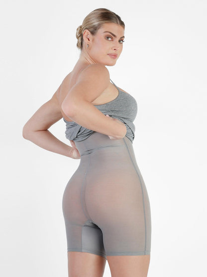 Shapewear Solid Modal İnceltici Midi Slip Elbise