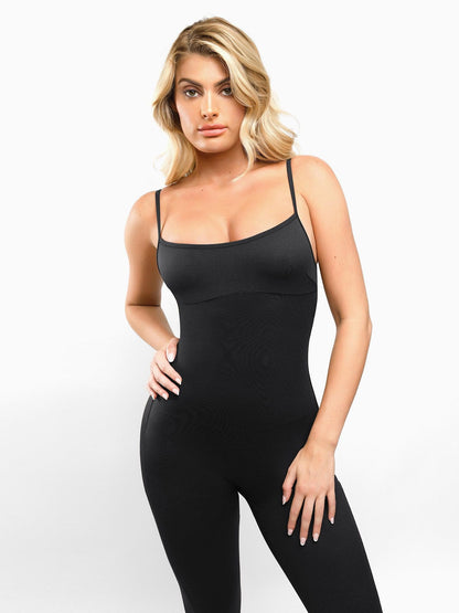 Shapewear Vücut Şekillendirici Halter Yaka Tulum