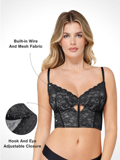 Shapewear Dantel Korse Üst Bölmeli Etek Örgü Setli